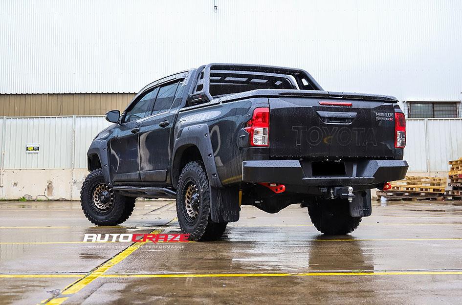 TOYOTA HILUX N80 RUGGED X ZOMBIE SATIN BLACK MACHINED BRONZE TINT